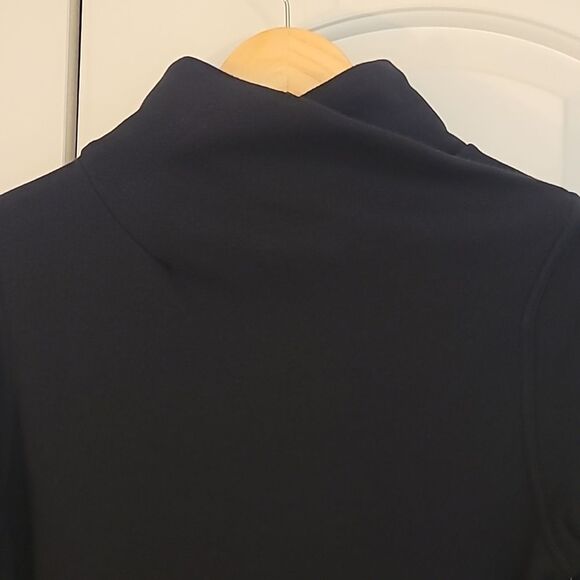 Athleta Cozy Karma Asymmetrical Neckline Sweatshirt Dress Black Size XXS - Picture 4 of 16